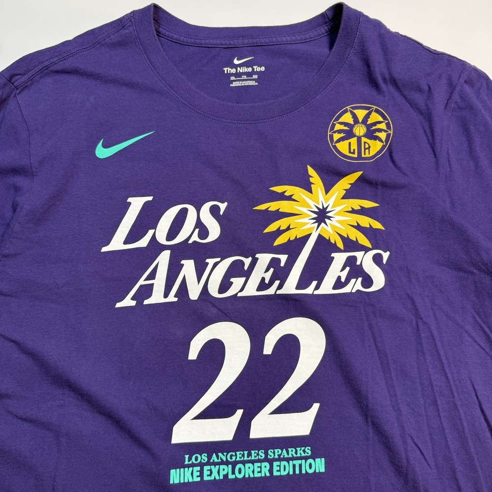 Los Angeles Sparks Shirt Mens 2XL Purple WNBA Nike Cameron Brink Explorer